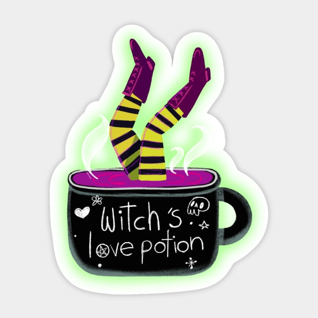 Cup of magic Sticker by Little Miss Arkham